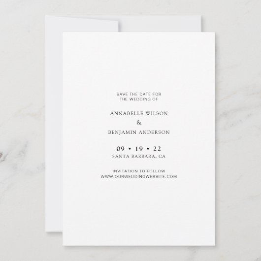 Modern Photo Collage Wedding Save The Date (Achterkant)