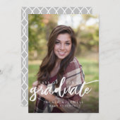 Modern Photo College of High School Afstuderen Aankondiging (Voorkant / Achterkant)