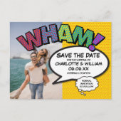 Modern Photo Comic Book Bewaar de datum Aankondigingskaart (Voorkant)