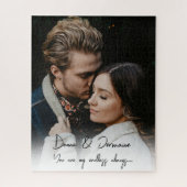 Modern Photo Couple Gepersonaliseerd Gift Legpuzzel (Verticaal)