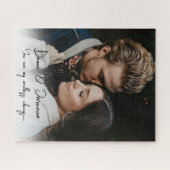 Modern Photo Couple Gepersonaliseerd Gift Legpuzzel (Horizontaal)