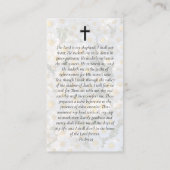Modern Photo Daises Memorial Prayer Kaart Contactkaartje (Achterkant)