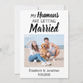 Modern Photo Dog Wedding Save The Date (Voorkant)