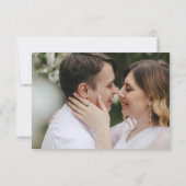 Modern Photo Editorial Wedding RSVP Kaartje (Achterkant)