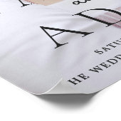 Modern Photo Editorial Wedding Seating Chart Poster (Hoek)