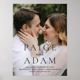 Modern Photo Editorial Wedding Welcome Sign Poster