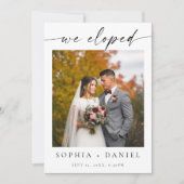 Modern Photo Elopement Aankondiging Kaart (Voorkant)