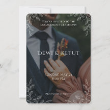 Modern Photo Engagement Ceremony Invitation