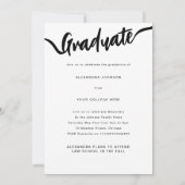 Modern Photo Floral Afstuderen Announcement Party Kaart (Achterkant)