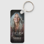 Modern Photo Forever in our Hearts Memorial Sleutelhanger (Achterkant)