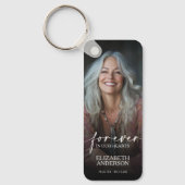 Modern Photo Forever in our Hearts Memorial Sleutelhanger (Voorkant)