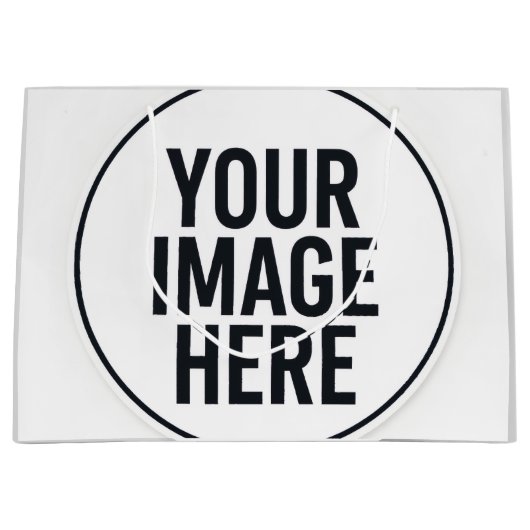 Modern Photo Frame Paper Shopping Bag Groot Cadeauzakje (Voorkant)