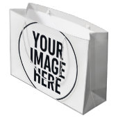 Modern Photo Frame Paper Shopping Bag Groot Cadeauzakje (Achterkant Gekanteld)