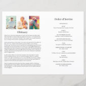 Modern Photo Funeral Programme for Men (Achterkant)