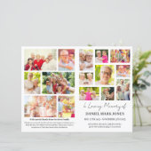 Modern Photo Funeral Programme for Men (Staand voorkant)