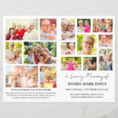 Modern Photo Funeral Programme for Men (Voorkant)