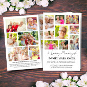 Modern Photo Funeral Programme for Men