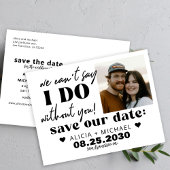 Modern photo funny casual wedding save the date aankondigingskaart
