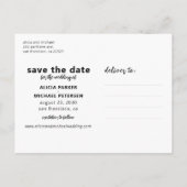 Modern photo funny casual wedding save the date aankondigingskaart (Achterkant)