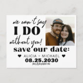 Modern photo funny casual wedding save the date aankondigingskaart (Voorkant)