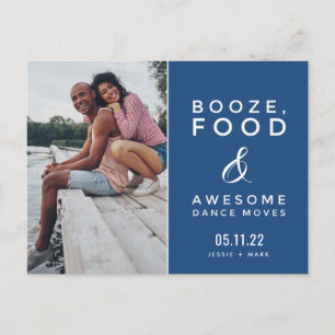 Modern Photo Funny Wedding Save the Date Aankondigingskaart