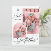 Modern Photo Godfather-voorstel Kaart (Staand voorkant)