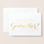 Modern Photo Godmoeder-voorstel Folie Kaarten (Voorkant met envelop)