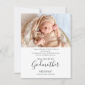 Modern Photo Godmoeder-voorstel Kaart (Voorkant)