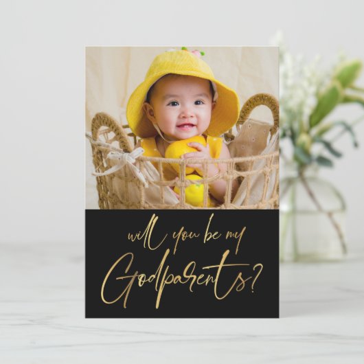 Modern Photo Godparent Voorstel (Staand voorkant)