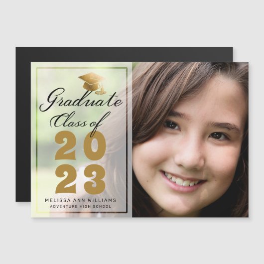 Modern Photo Gold Black Script 2023 Afstuderen Kaa