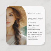 Modern Photo Grad Party  Informatiekaartje (Achterkant)