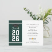 Modern Photo Graduation 2026 Party Kaart (Staand voorkant)