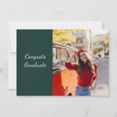 Modern Photo Graduation 2026 Party Kaart (Achterkant)
