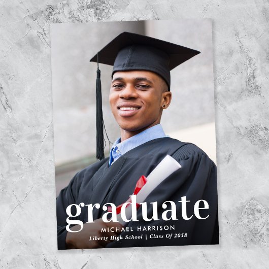 Modern Photo Graduation Aankondiging