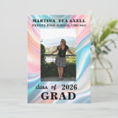 Modern Photo Graduation Announcement  Aankondiging (Staand voorkant)