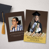 Modern Photo Graduation Announcement Card Aankondiging