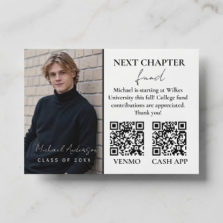 Modern Photo Graduation Announcement Card Visitekaartje