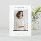 Modern Photo Graduation Announcement Class of 2026 Aankondiging (Staand voorkant)