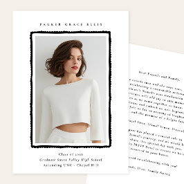 Modern Photo Graduation Announcement Class of 2026 Aankondiging