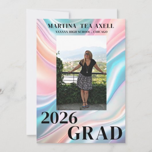 Modern Photo Graduation Announcement  Kaart (Voorkant)