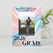 Modern Photo Graduation Announcement  Kaart (Staand voorkant)