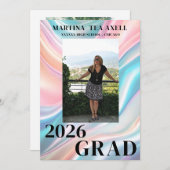 Modern Photo Graduation Announcement  Kaart (Voorkant / Achterkant)