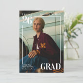 Modern Photo Graduation Announcement Kaart (Staand voorkant)