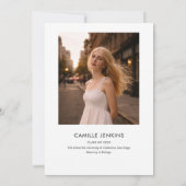Modern Photo Graduation Announcement Kaart (Achterkant)