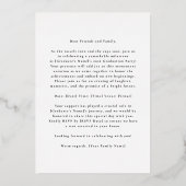 Modern Photo Graduation Gold Foil Announcement Folie Uitnodiging (Achterkant)