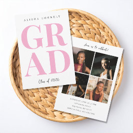 Modern Photo Graduation Invitation Kaart