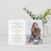 Modern Photo Graduation Nurse Pinning Ceremony Kaart (Staand voorkant)