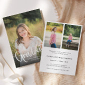 Modern Photo Graduation Open House Invitation Bedankkaart