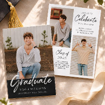 Modern Photo Graduation Party Announcement