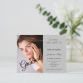 Modern Photo Graduation Party Invitation Briefkaar Briefkaart (Staand voorkant)